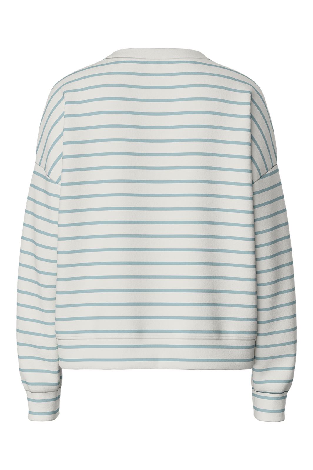 Pieces - Pcchilli Ls Sweat Stripes 17146886 - 4642155 - Cloud Dancer Cloud Blue