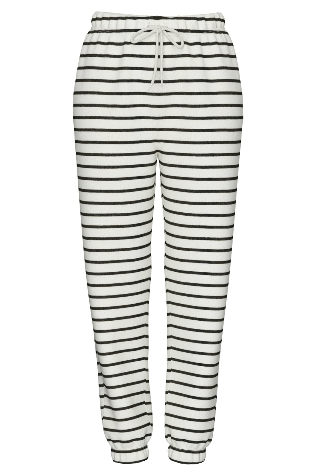 Pieces - Pcchilli Sweat Pants Stripes 17146885 - 4641976 - Cloud Dancer Black