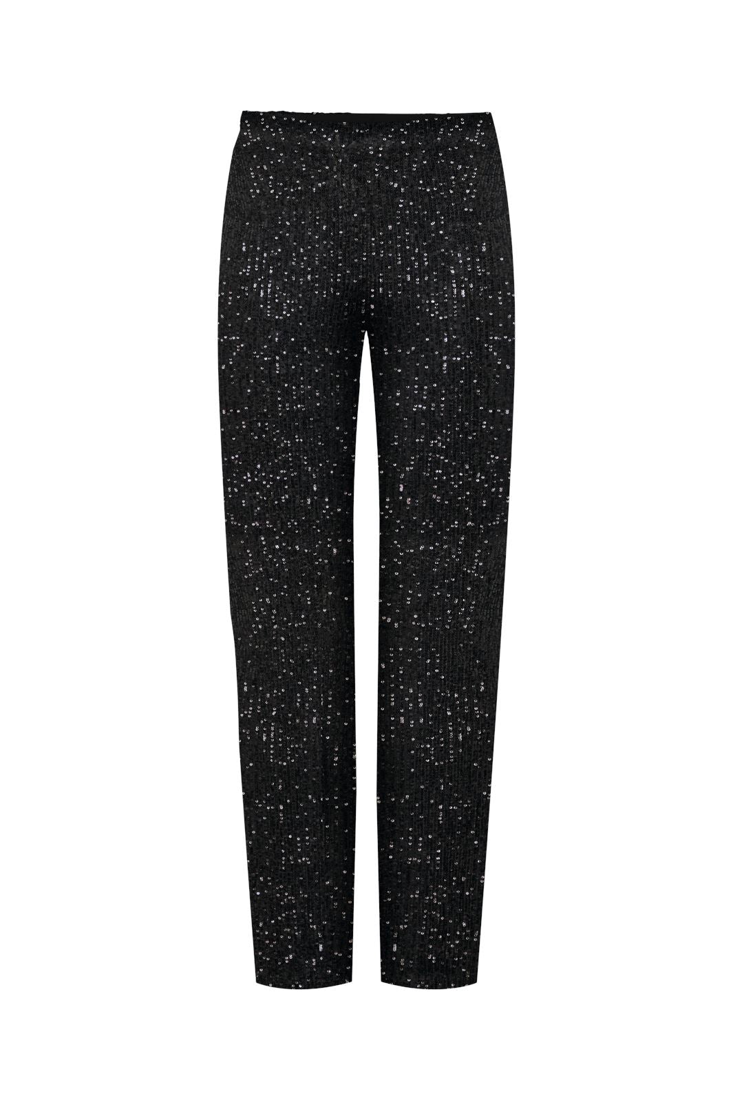 Pieces - Pcdelphia Wide Pant - 4617911 Black Black Sequins