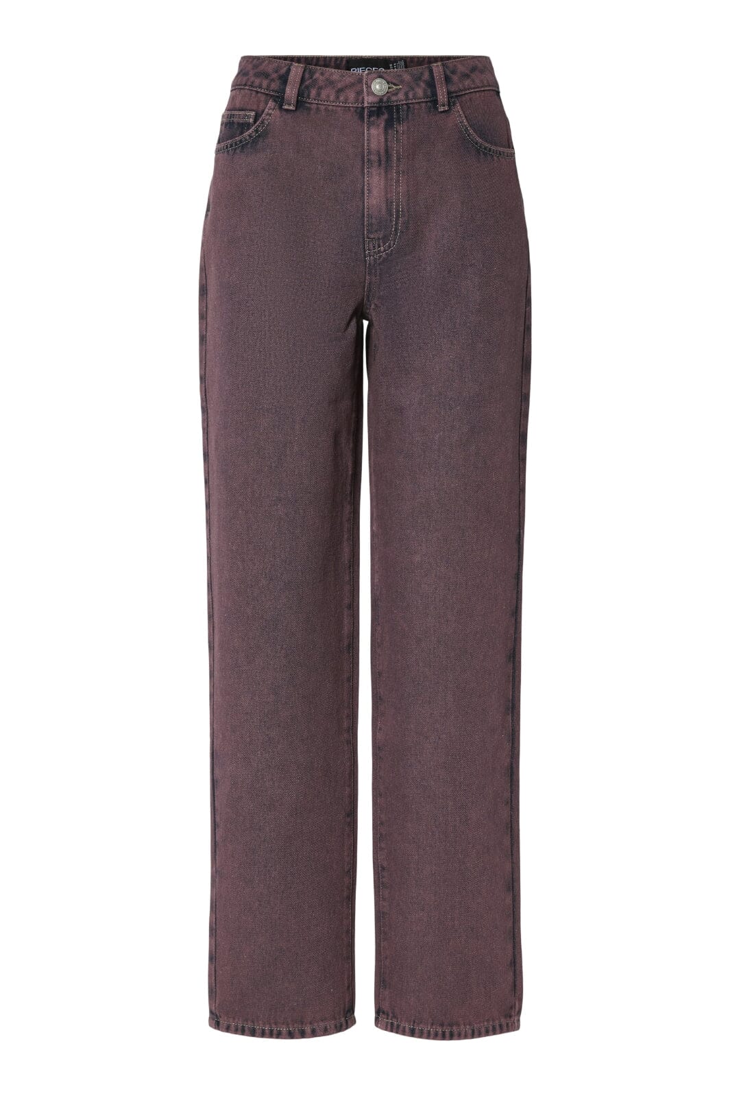 Pieces - Pcdria Straight Denim Pants - 4822816 Tawny Port Washed