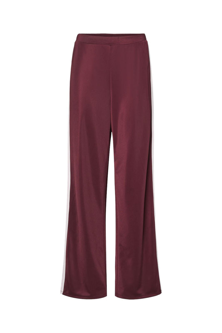 Pieces - Pcfelicia Wide Pant Fsy - 4747762 Tawny Port Pinkaboo/White Stripe