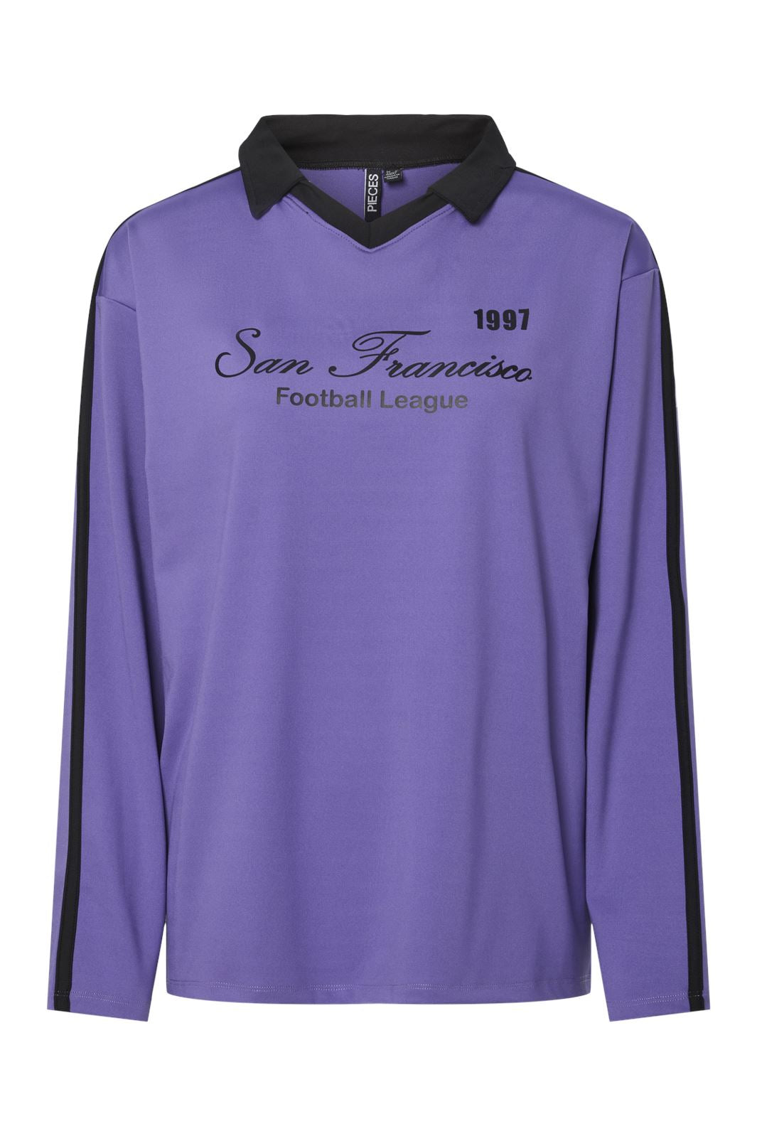 Pieces - Pcfeng Ls Oversize Polo Fsy - 4749147 Ultra Violet San Fransisco