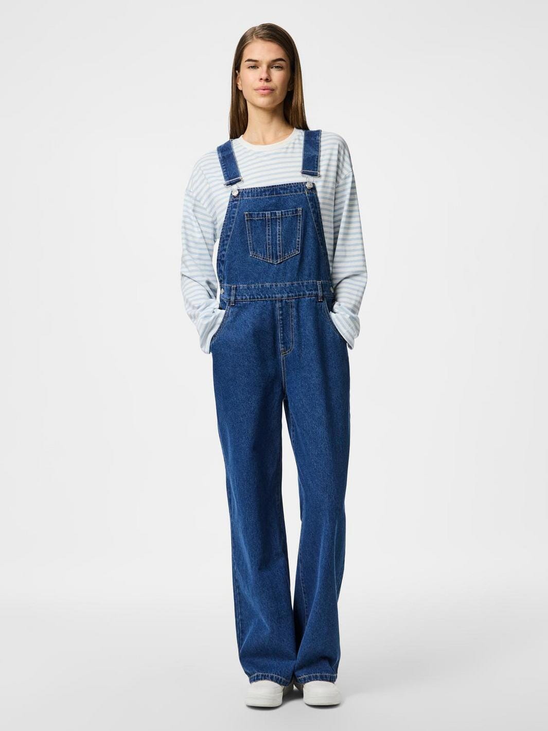 Pieces - Pcfenna Sl Denim Dungaree Fsy - 4860598 Dark Blue Denim