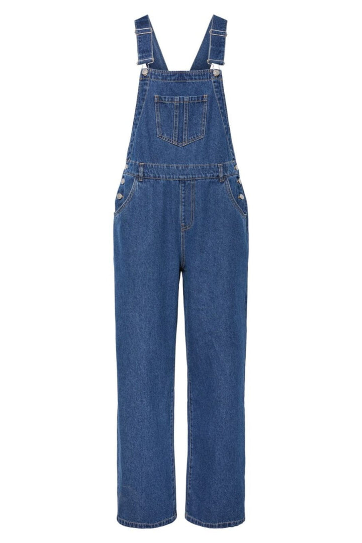 Pieces - Pcfenna Sl Denim Dungaree Fsy - 4860598 Dark Blue Denim Overalls 