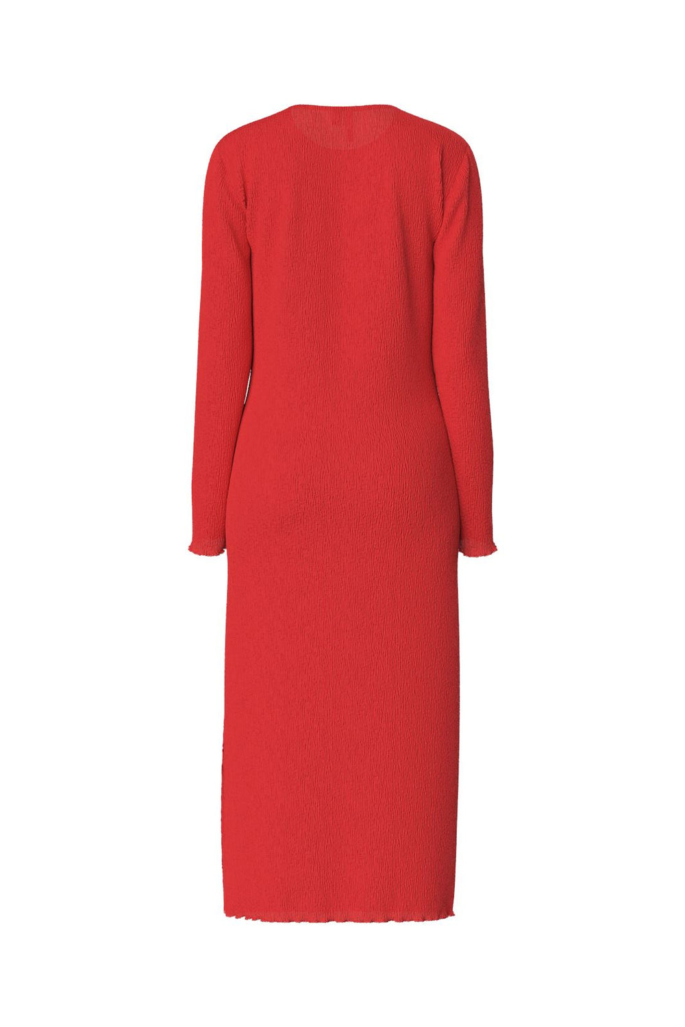 Pieces - Pcflora Ls Midi Dress - 4729145 Poppy Red