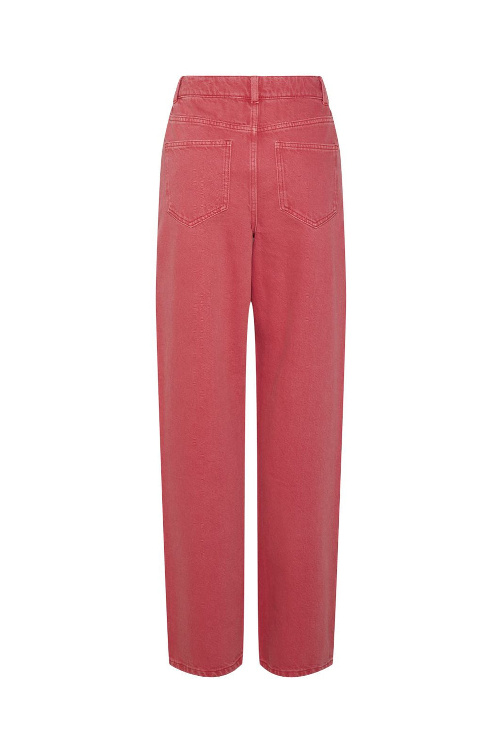 Pieces - Pcfria Straight Denim Pants - 4732643 High Risk Red Washed