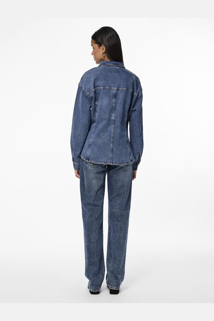 Pieces - Pcginny Ls Denim Shirt Jit - 4621892 Medium Blue Denim