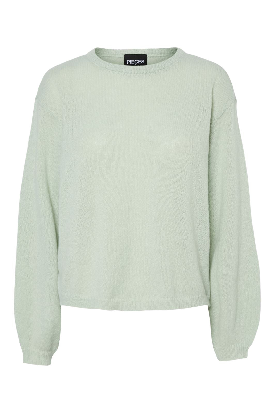 Pieces - Pcida Ls O-Neck Knit Pwp Mm - 4767712 Cameo Green