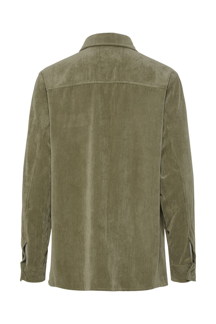 Pieces - Pcjeffi Ls Shirt Mm - 4656020 Deep Lichen Green