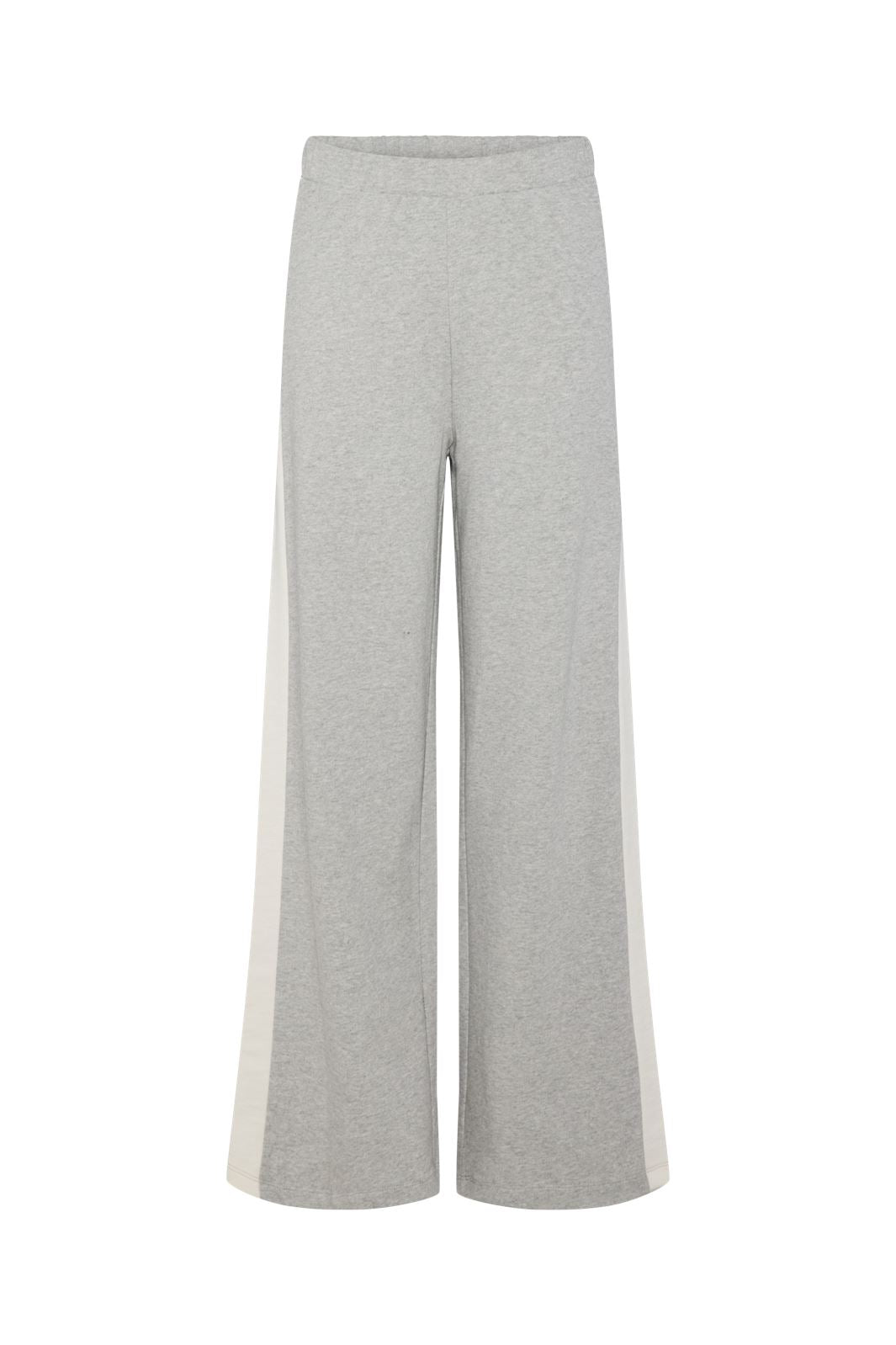 Pieces - Pcjoanna Wide Sweatpants - 4731905 Light Grey Melange White