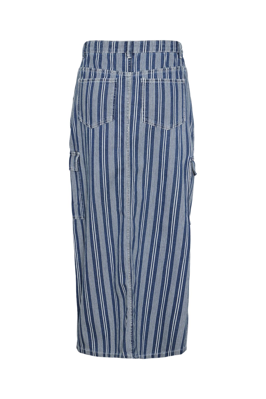 Pieces - Pcjubel Ankle Cargo Skirt - 4514633 Medium Blue Denim White