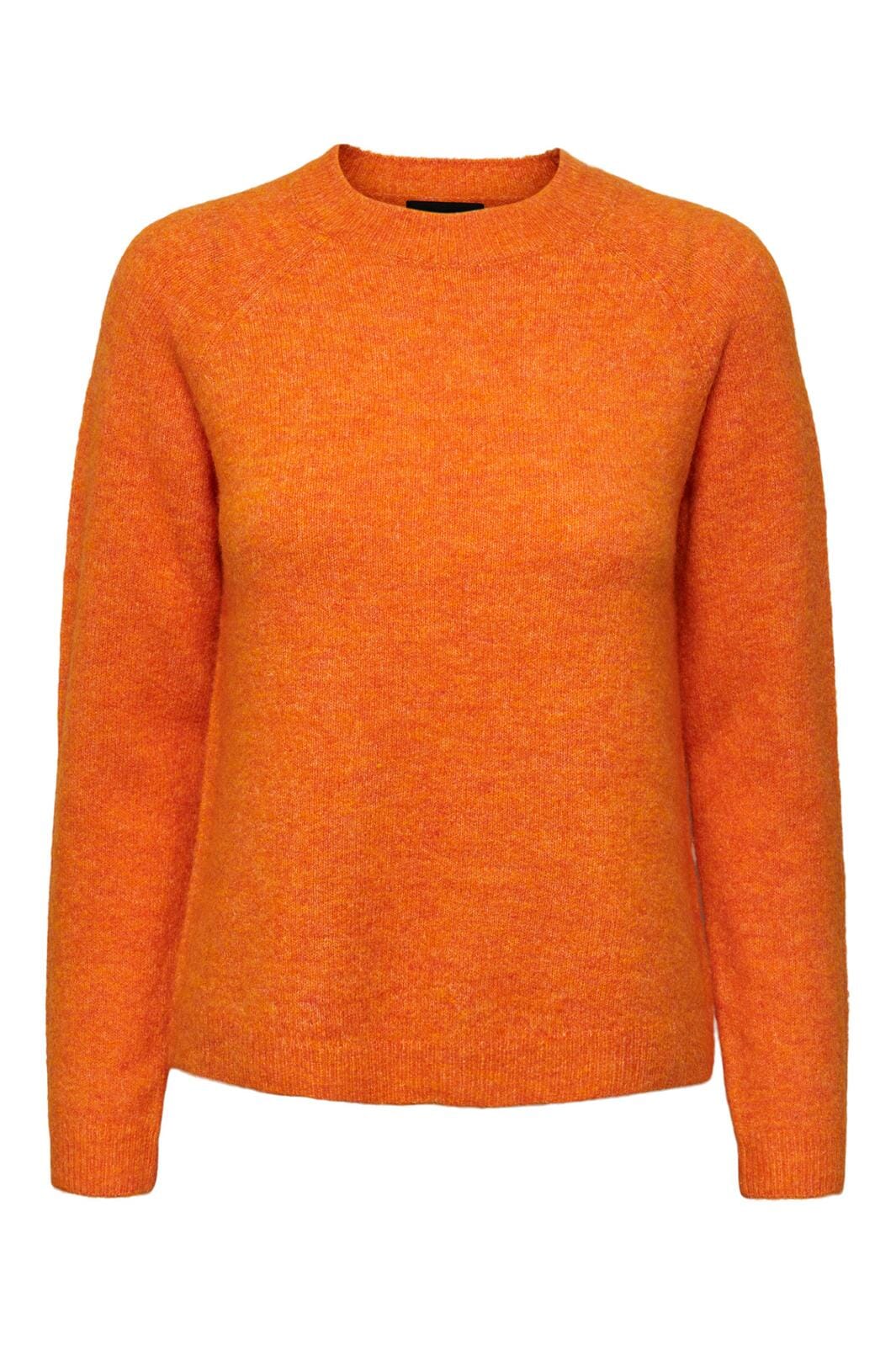 Pieces, Pcjuliana Ls O-Neck Knit, Persimmon Orange