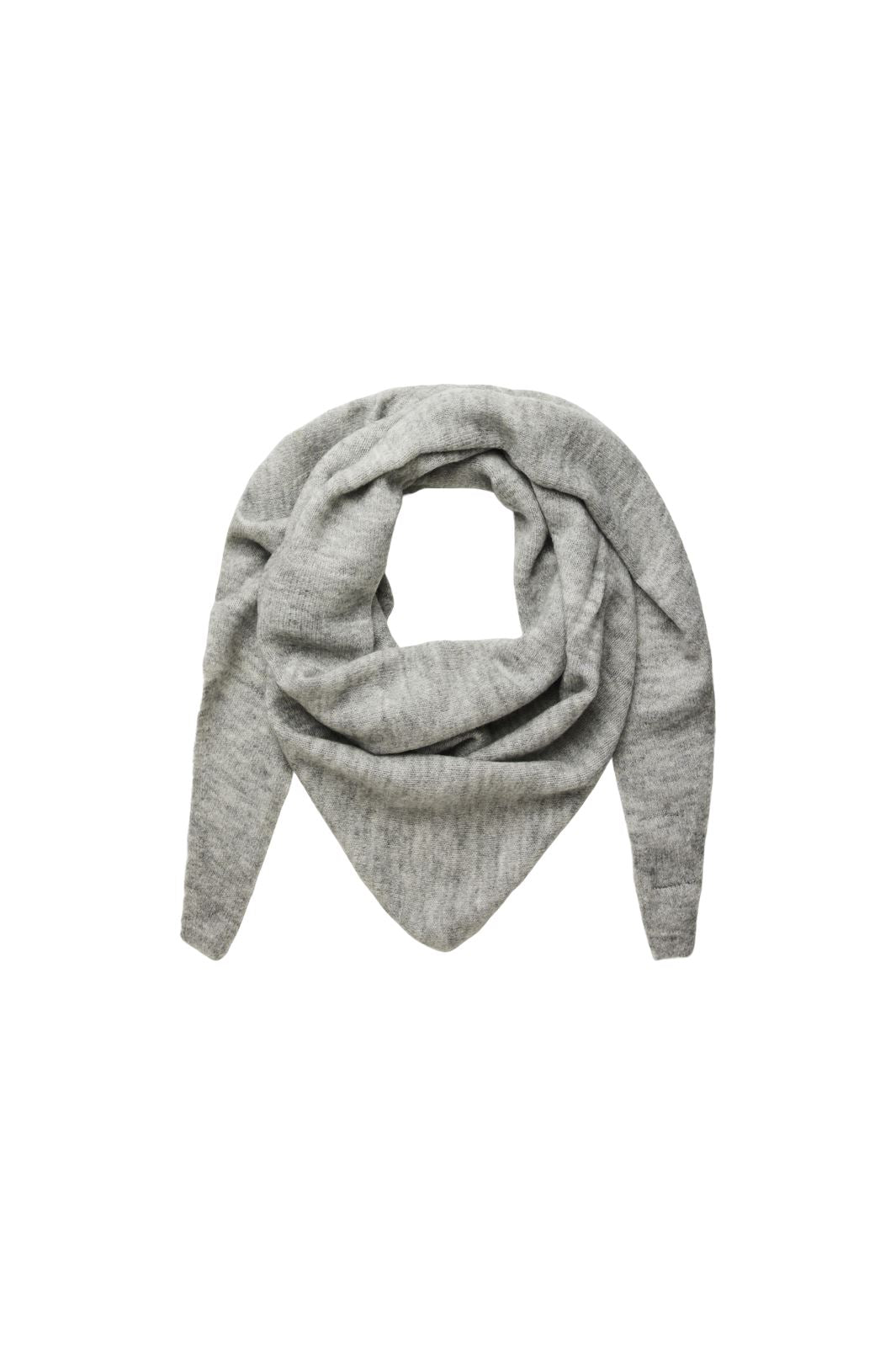 Pieces - Pcjuliana Triangle Scarf - 4549810 Light Grey Melange