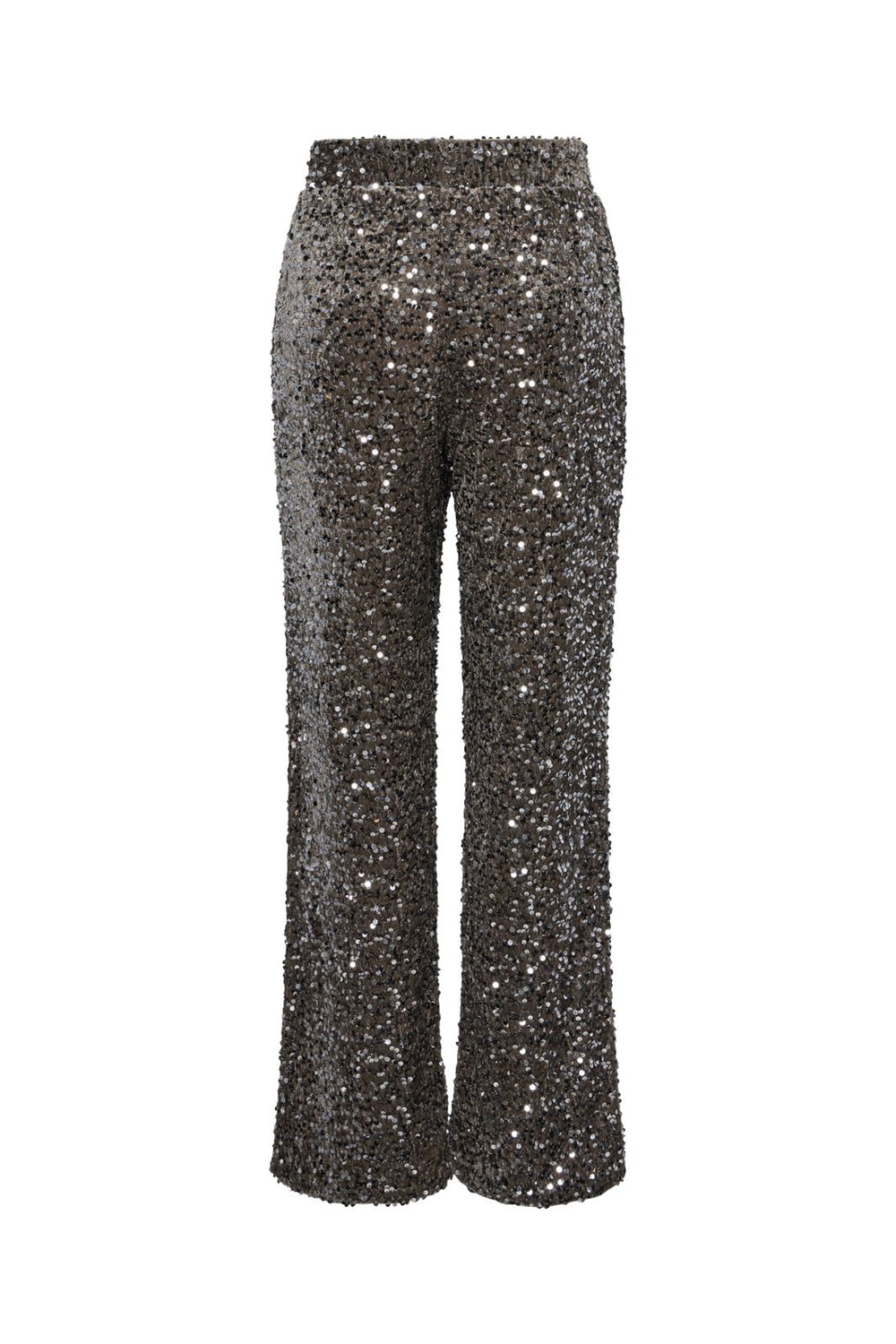 Pieces - Pckam Wide Pant - 4641530 Morel Silver Sequins