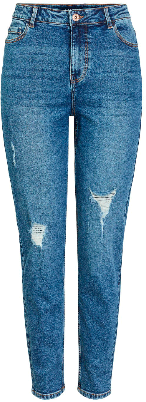 Pieces - PcKesia Mom HW Ank. Jeans NOOS - Medium Blue Denim Jeans 