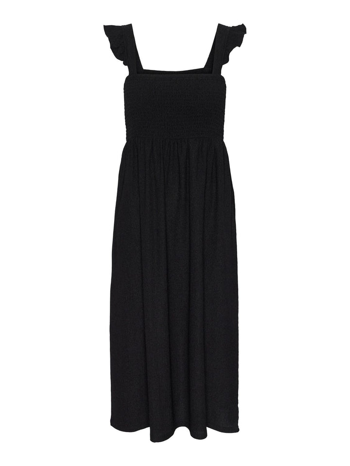 Pieces, Pcluna Smock Strap Dress Sa, Black