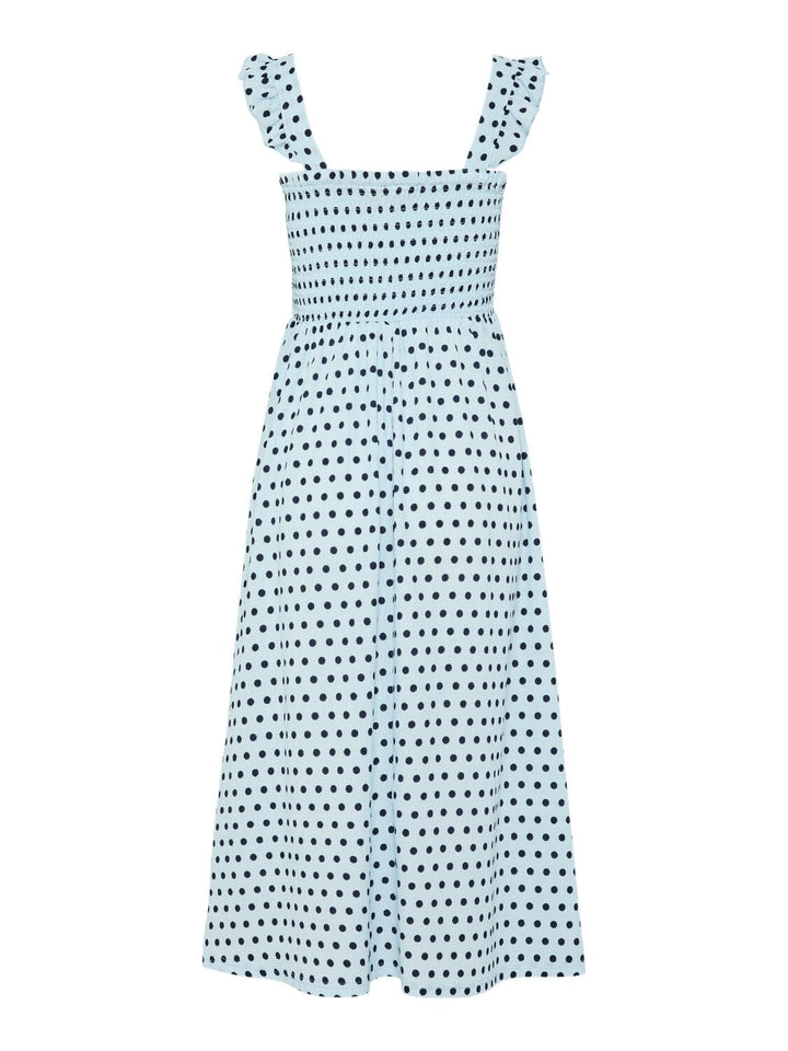 Pieces - Pcluna Smock Strap Dress Sa - 4494483 Nantucket Breeze Dots Kjoler 