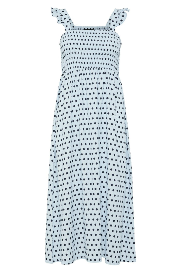 Pieces - Pcluna Smock Strap Dress Sa - 4494483 Nantucket Breeze Dots Kjoler 