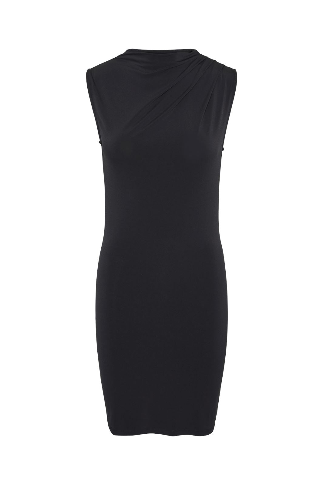 Pieces - Pcmadison Sl Draped Dress - 4551349 Black