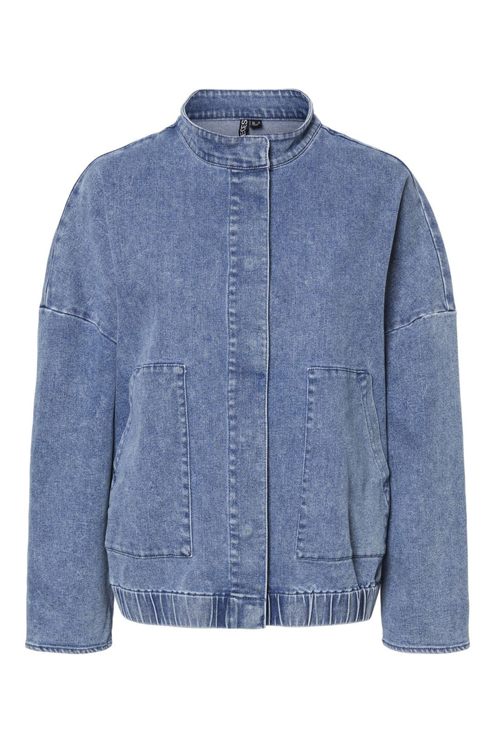 Pieces - Pcmaggie Ls Bomber Jacket - 4529042 Medium Blue Denim