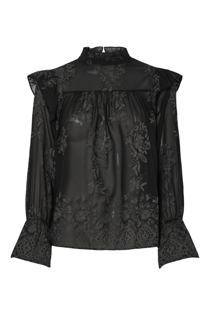 Pieces - Pcnolia Ls Blouse Fsy 17160436 - 4844312 - Black