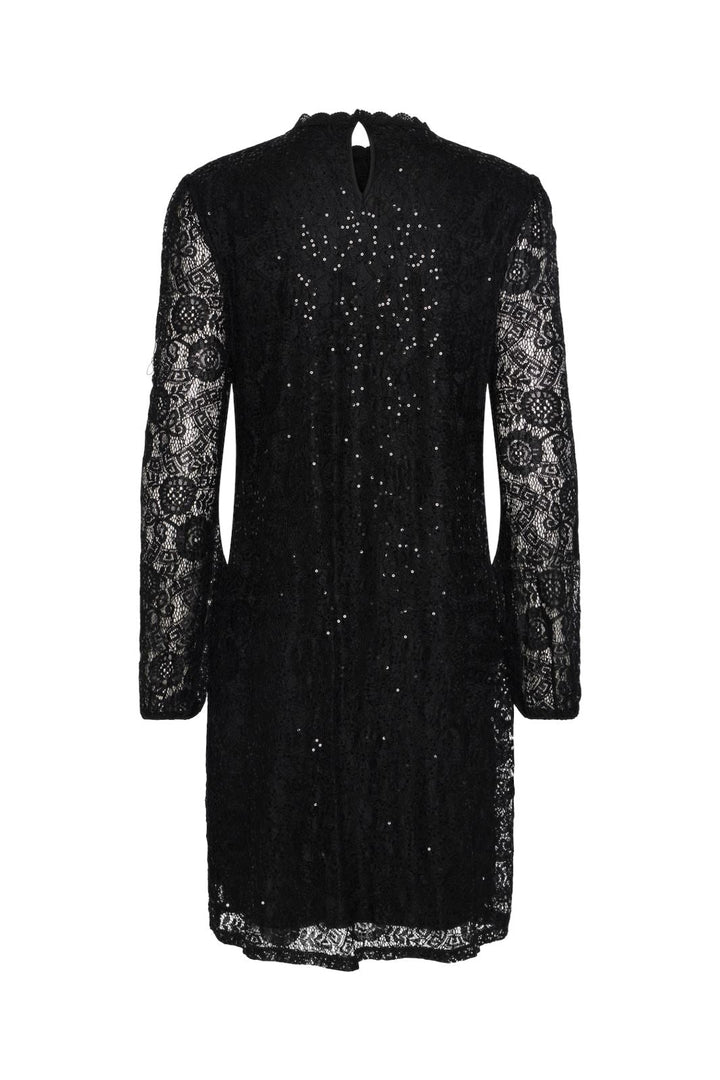 Pieces - Pcolline Ls Lace Sequins Dress Cp - 4567434 Black