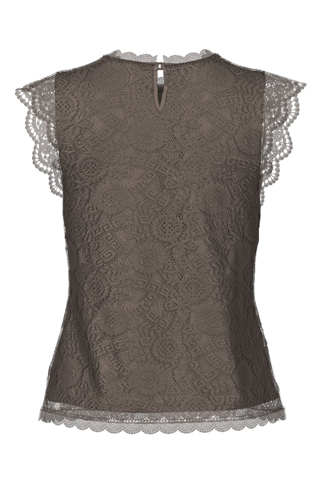 Pieces - Pcolline Sl Lace Top - 4532899 Morel