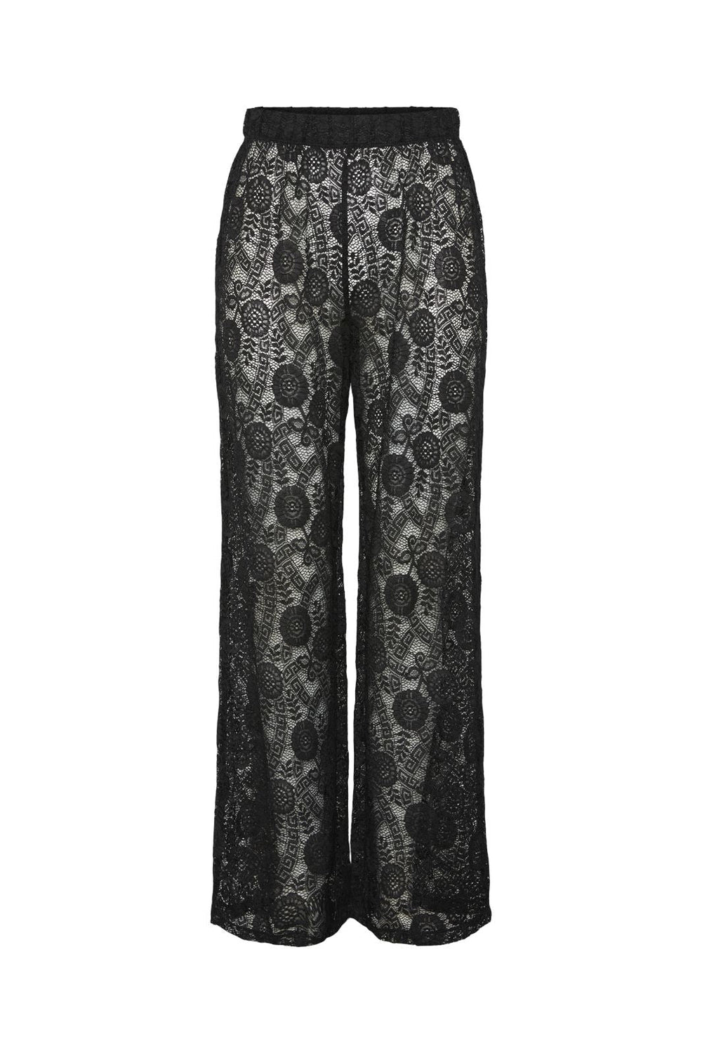 Pieces - Pcolline Wide Lace Pants - 4633967 Black