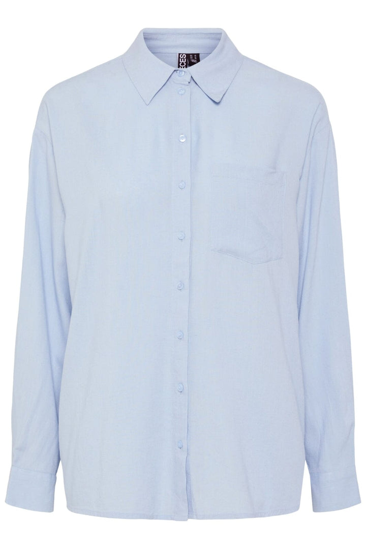 Pieces - Pcpia Ls Loose Shirt - 4648858 Cashmere Blue