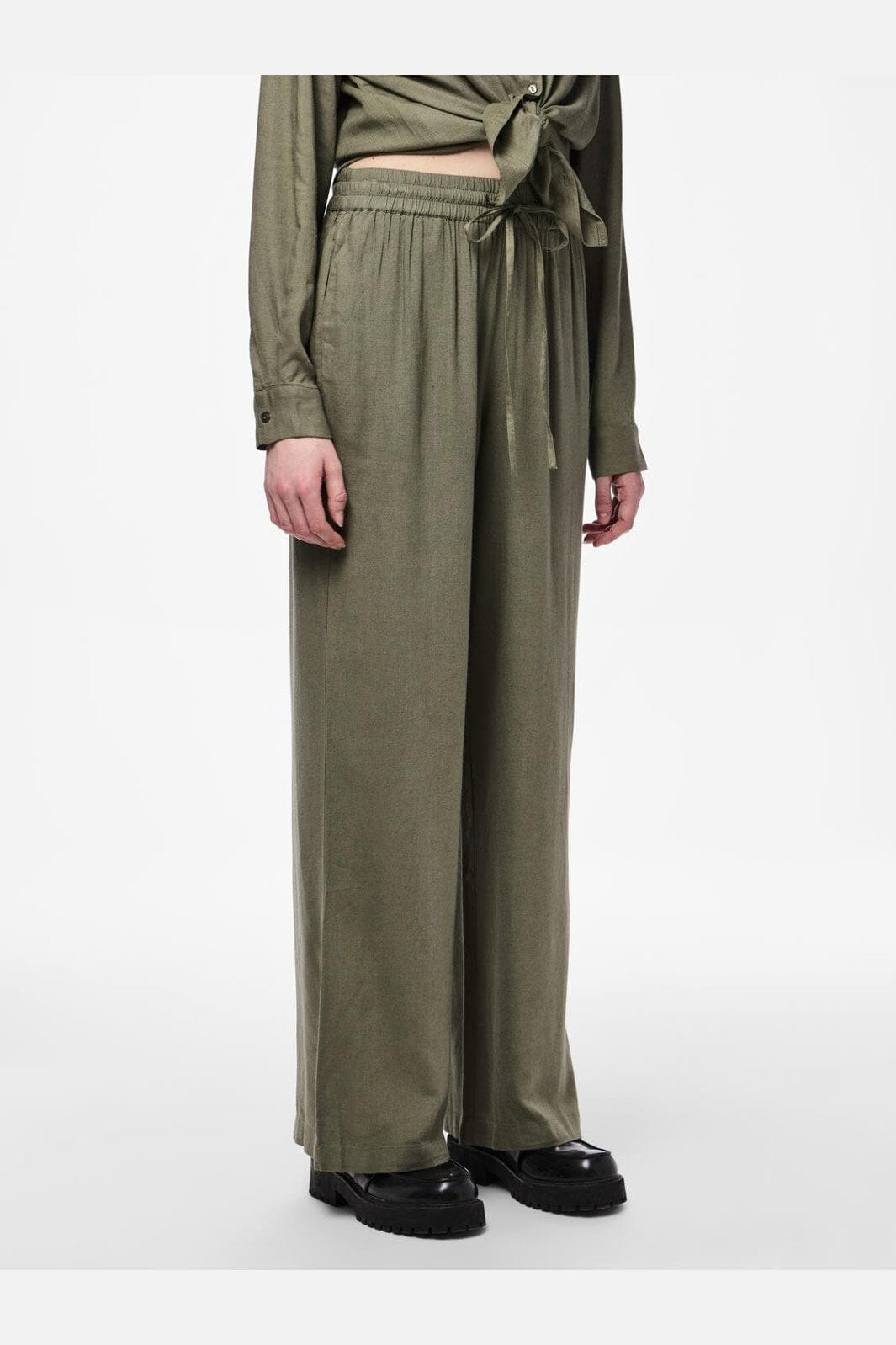 Pieces - Pcpia Wide Pants - 4476660 Deep Lichen Green