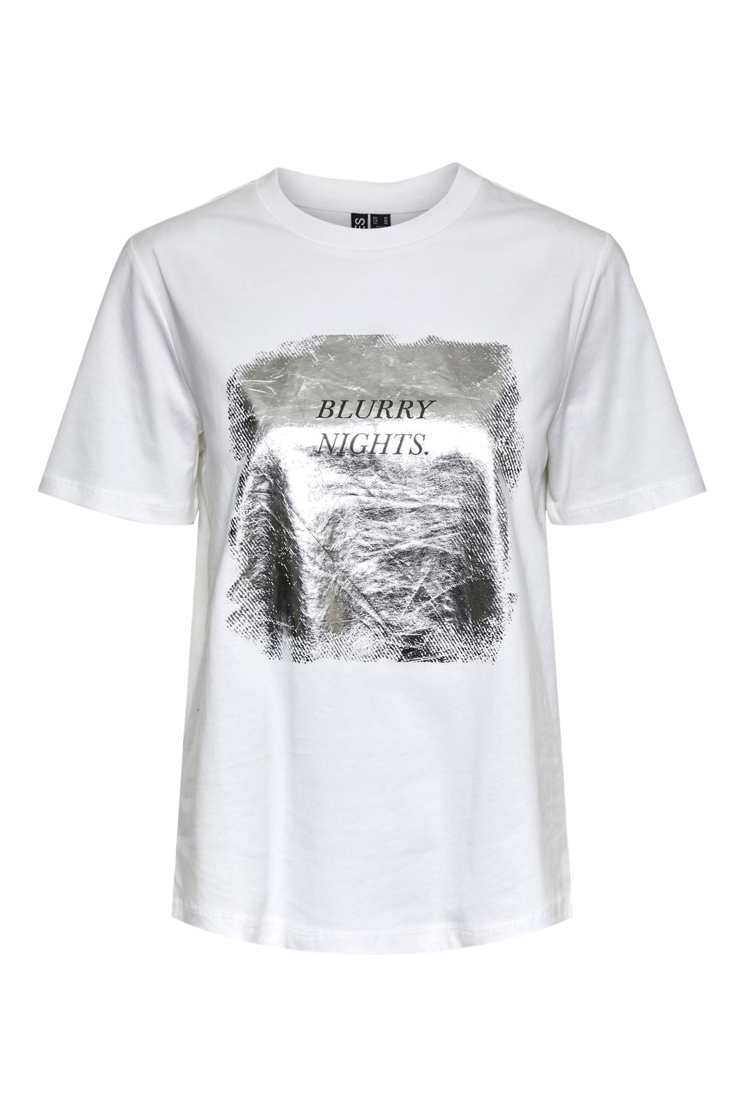 Pieces - Pcreese Ss Printed T-Shirt - 4617588 Bright White Blurry Nights