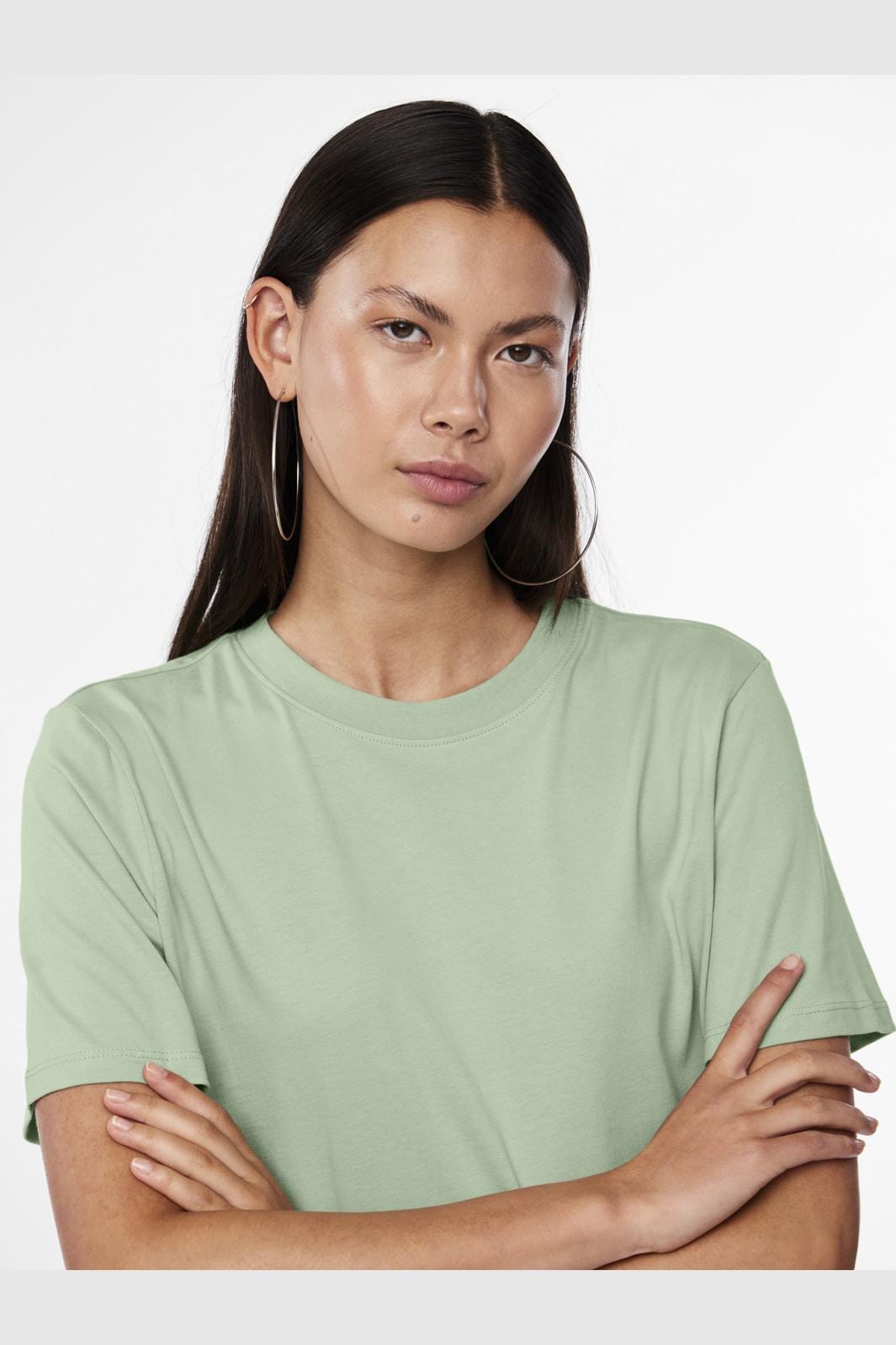 Pieces - Pcria Ss Solid Tee - 4474676 Quiet Green