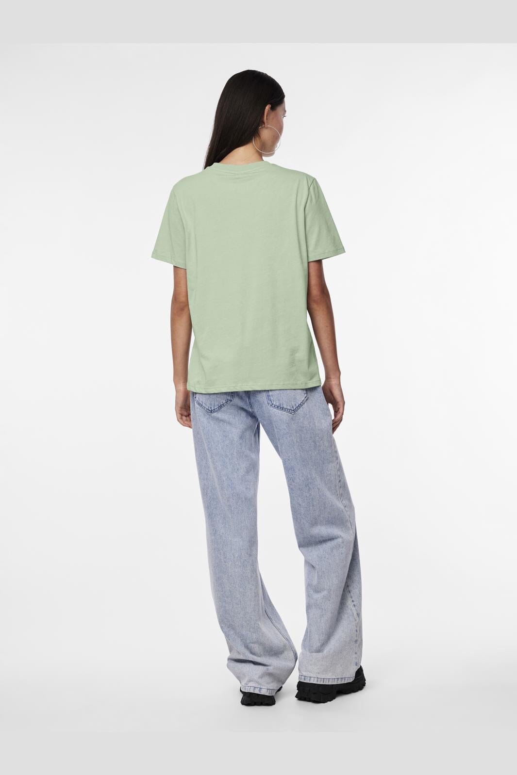 Pieces - Pcria Ss Solid Tee - 4474676 Quiet Green