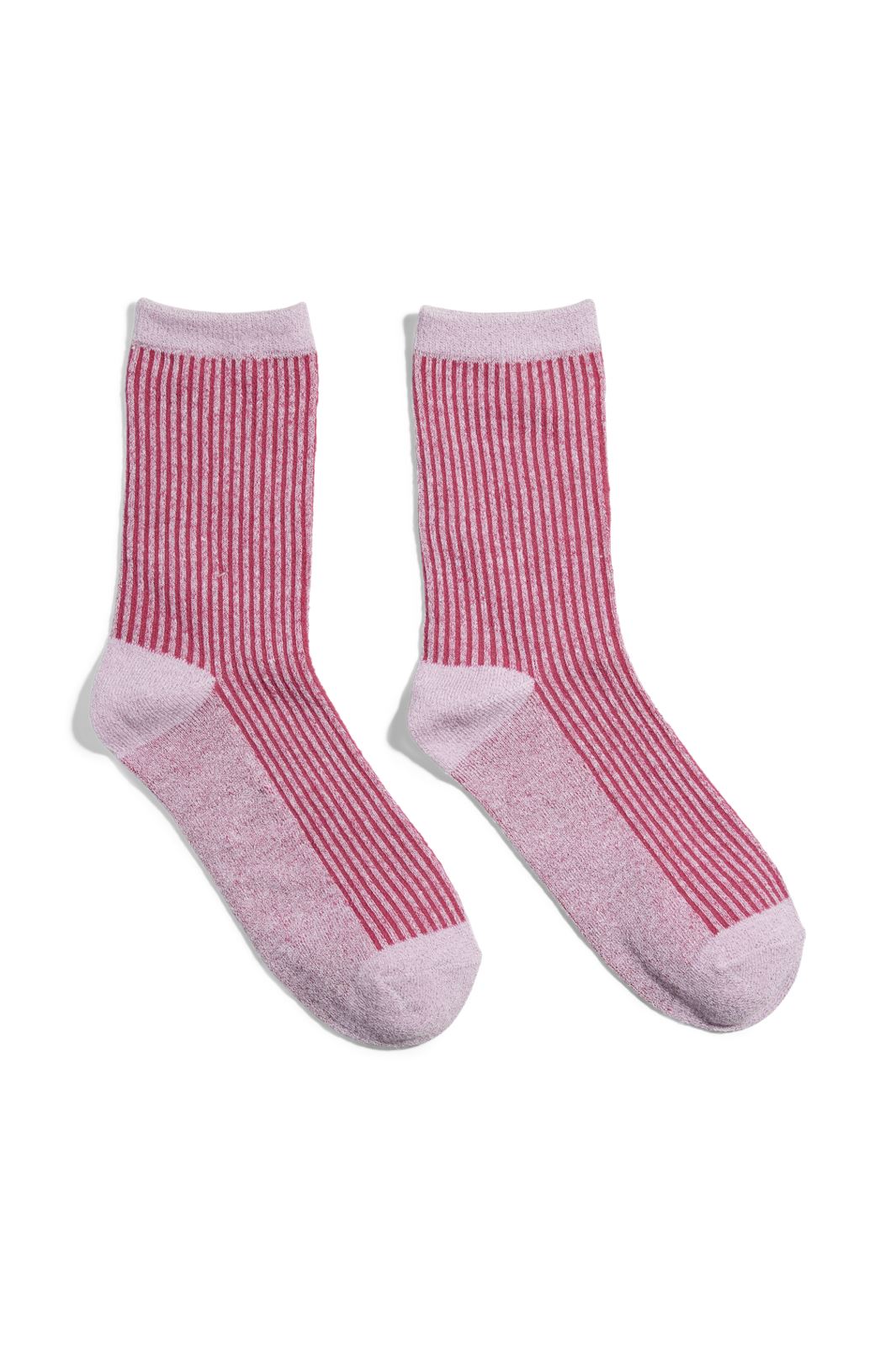 Pieces - Pcsebby Glitter Long Stripe Sock - 4548074 Pink Lavender Beetroot Purple