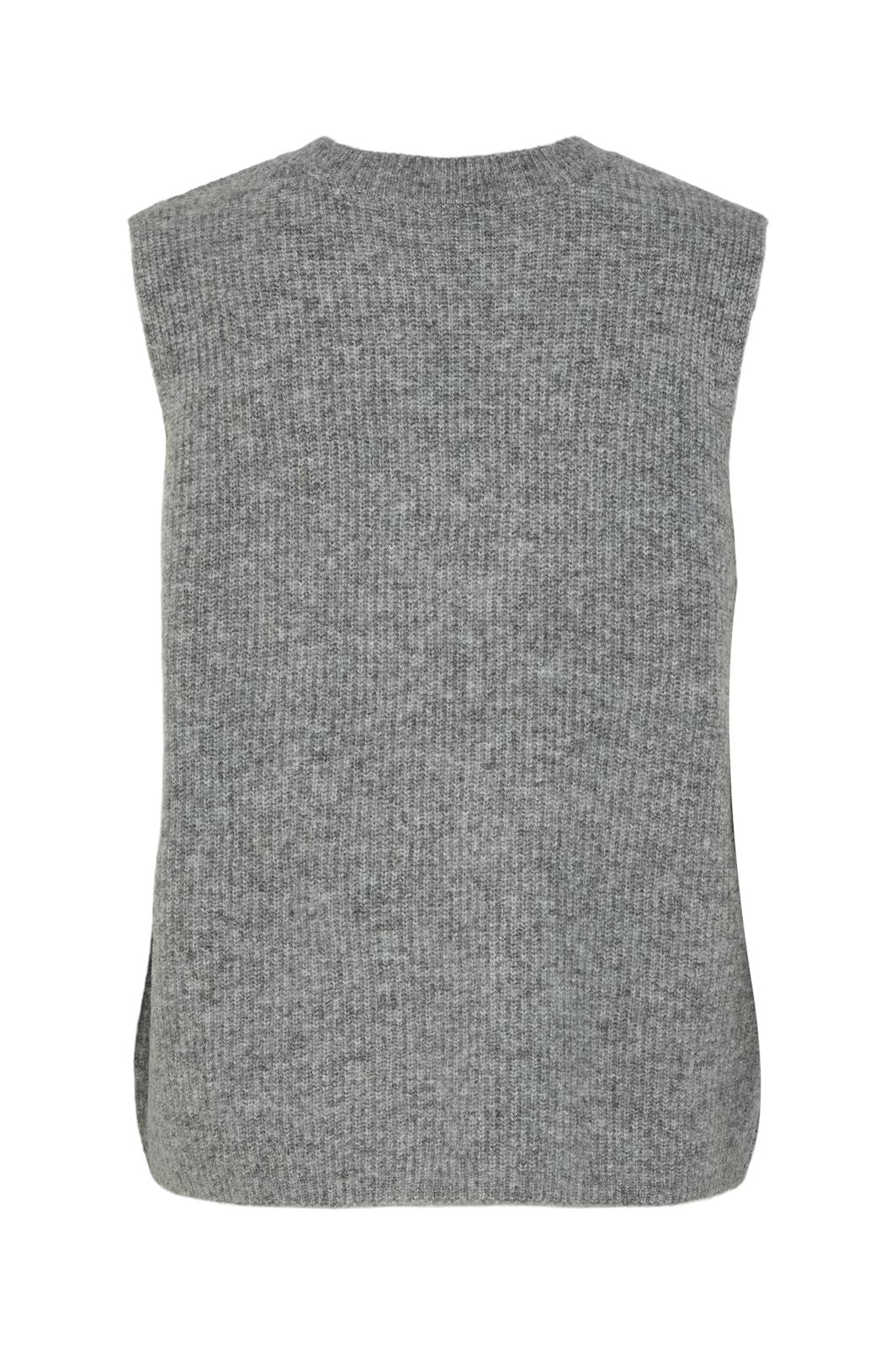 Pieces - Pcsilly Sl Reversible Tie Vest - 4706235 Medium Grey Melange