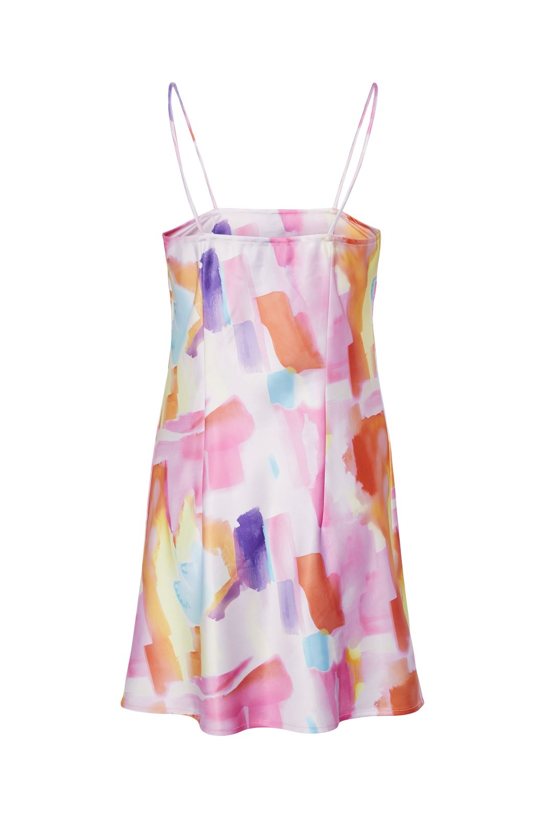 Pieces - Pcsummer Strap Short Dress Mm - 4657766 Begonia Pink Abstract