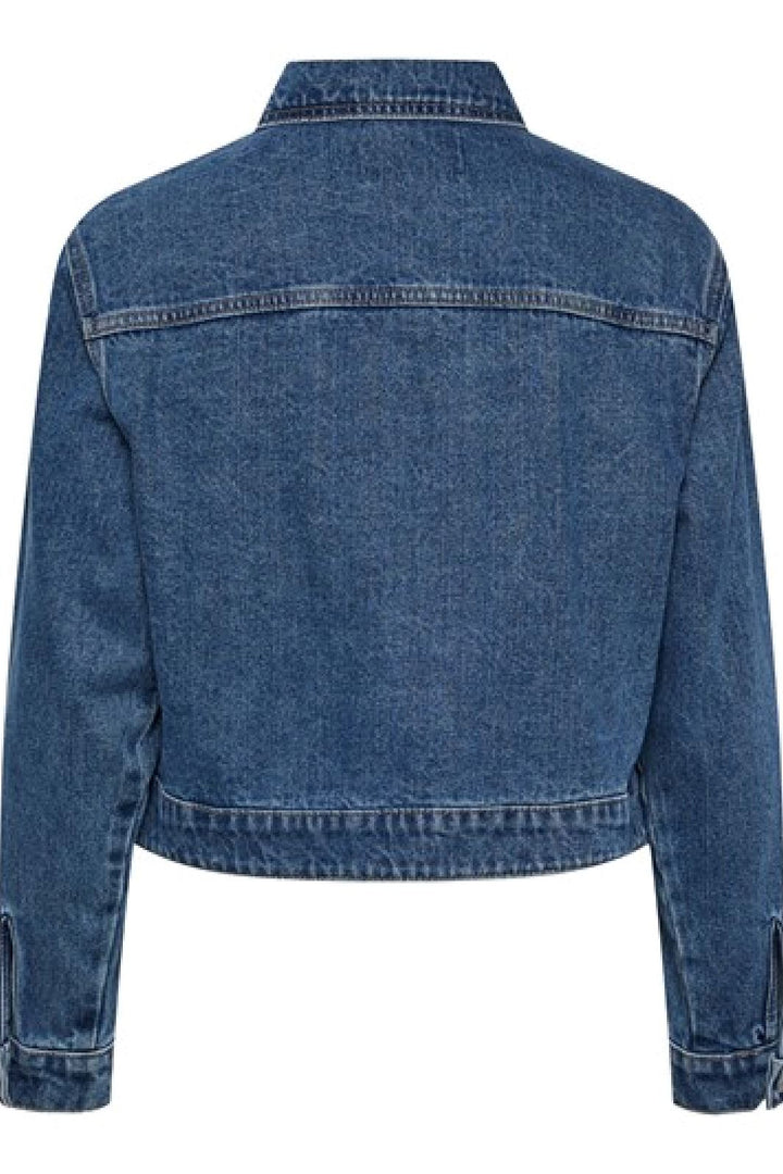 Pieces - Pctessie Ls Dnm Jacket Bc - Medium Blue Denim Jakker 