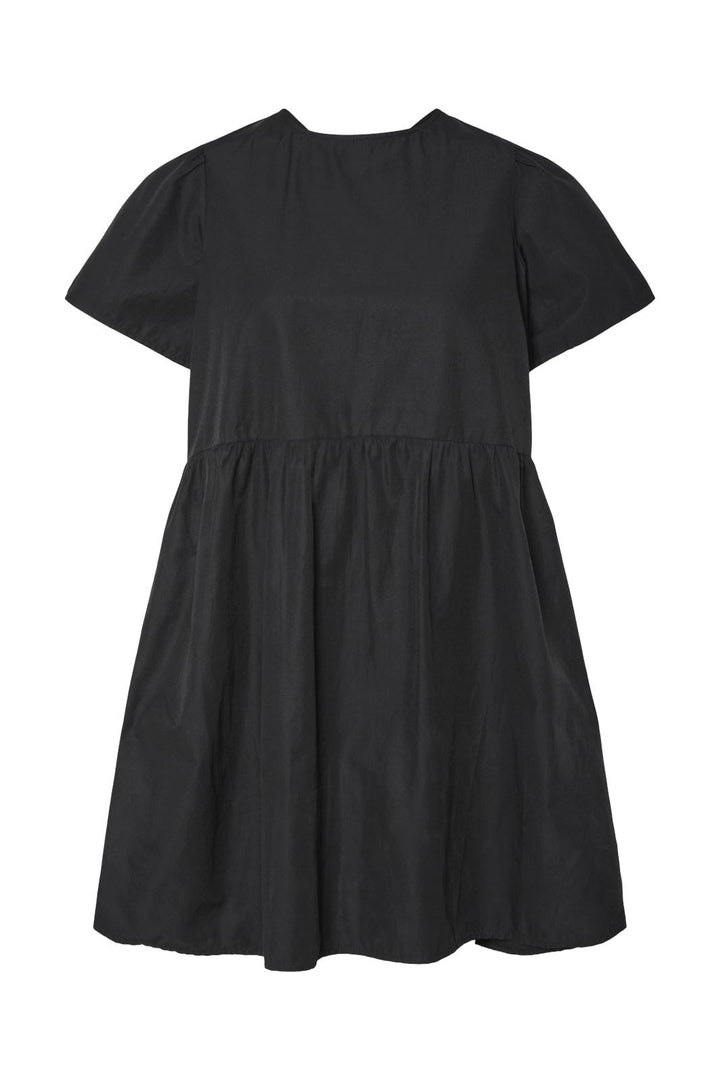 Pieces - Pcula Ss O-Neck Reversible Bow Dress - 4704157 Black