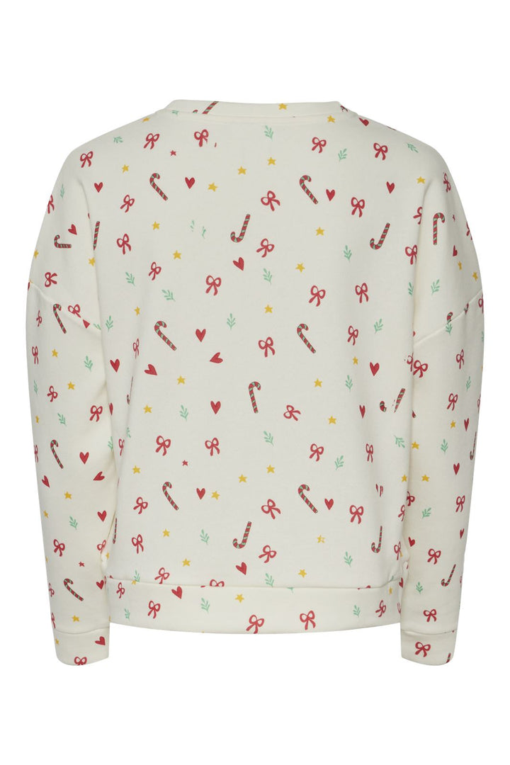 Pieces - Pcxmas Chilli Sweat Shirt - 4588844 Cloud Dancer Christmas Motiv