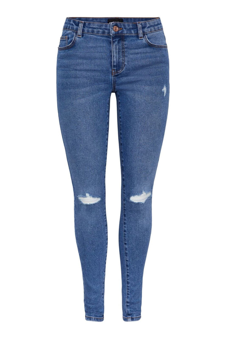 Pieces X Ditte Estrup - Pcdana Mwst Skinny Jeans Mb402 - 4438579 Medium Blue Denim Jeans 