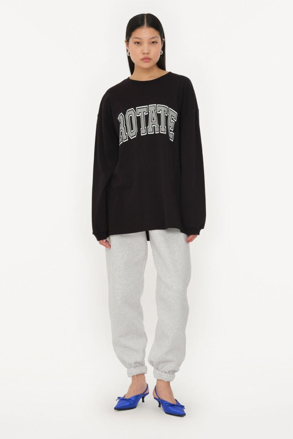 Rotate - Thin Jersey Longsleeve 113422100 - 100 Black T-shirts 