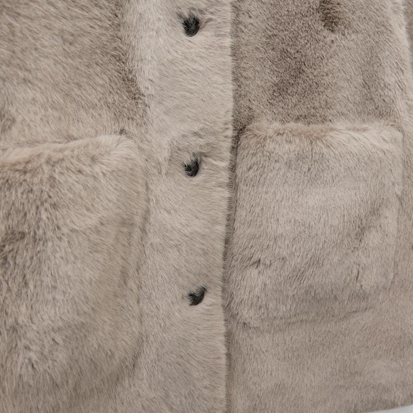 Sofie Schnoor - S244516 Fake Fur Jacket - Grey Jakker 