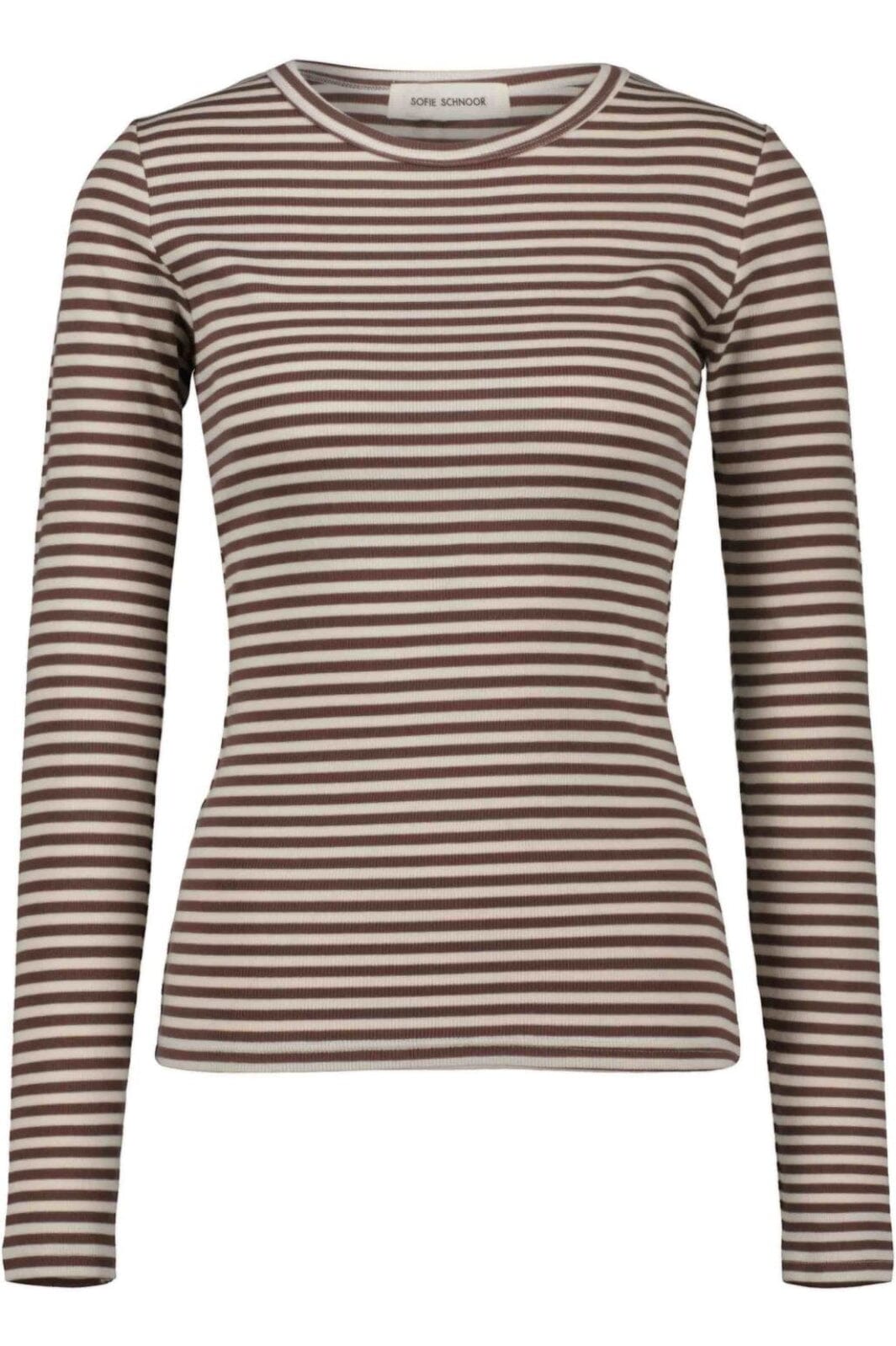 Sofie Schnoor - T-Shirt Long Sleeve - 7113 Brown Striped Bluser 