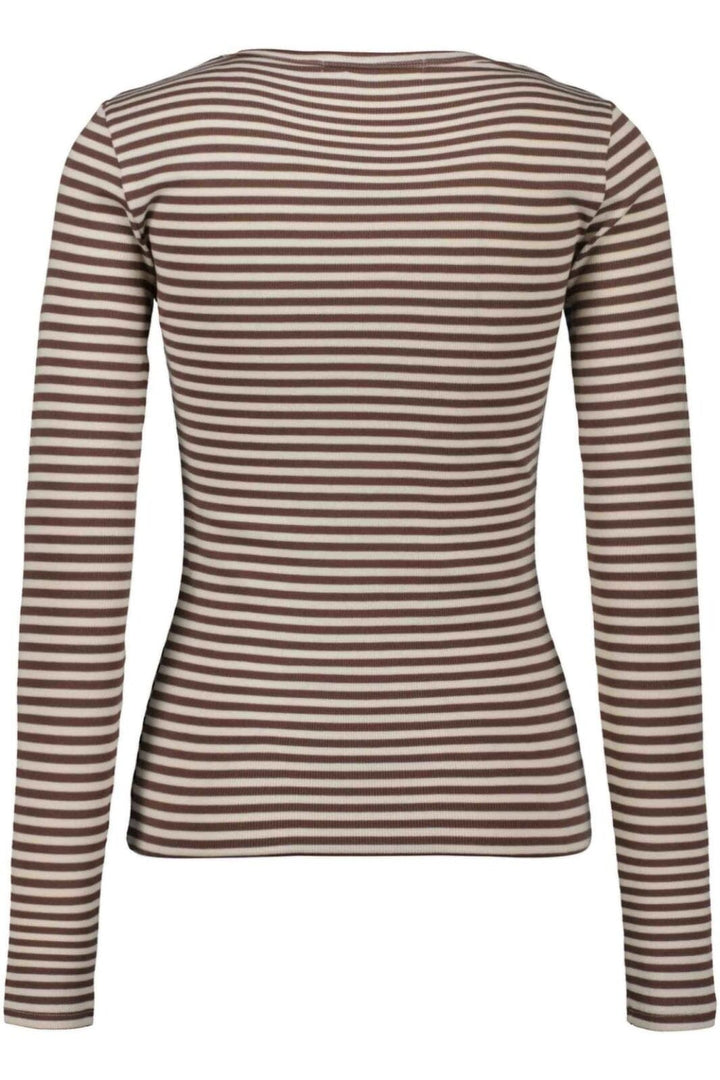 Sofie Schnoor - T-Shirt Long Sleeve - 7113 Brown Striped Bluser 