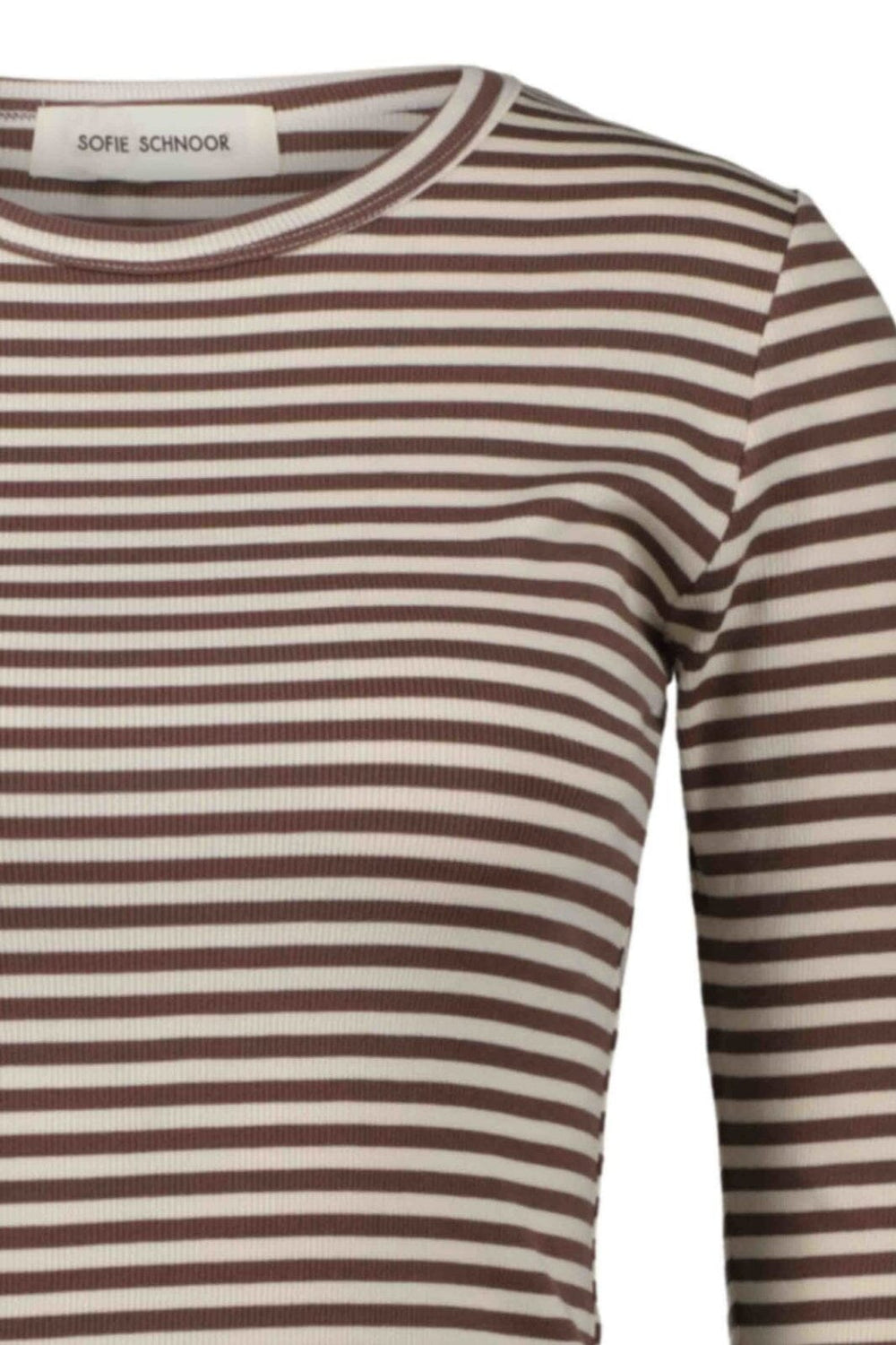 Sofie Schnoor - T-Shirt Long Sleeve - 7113 Brown Striped Bluser 