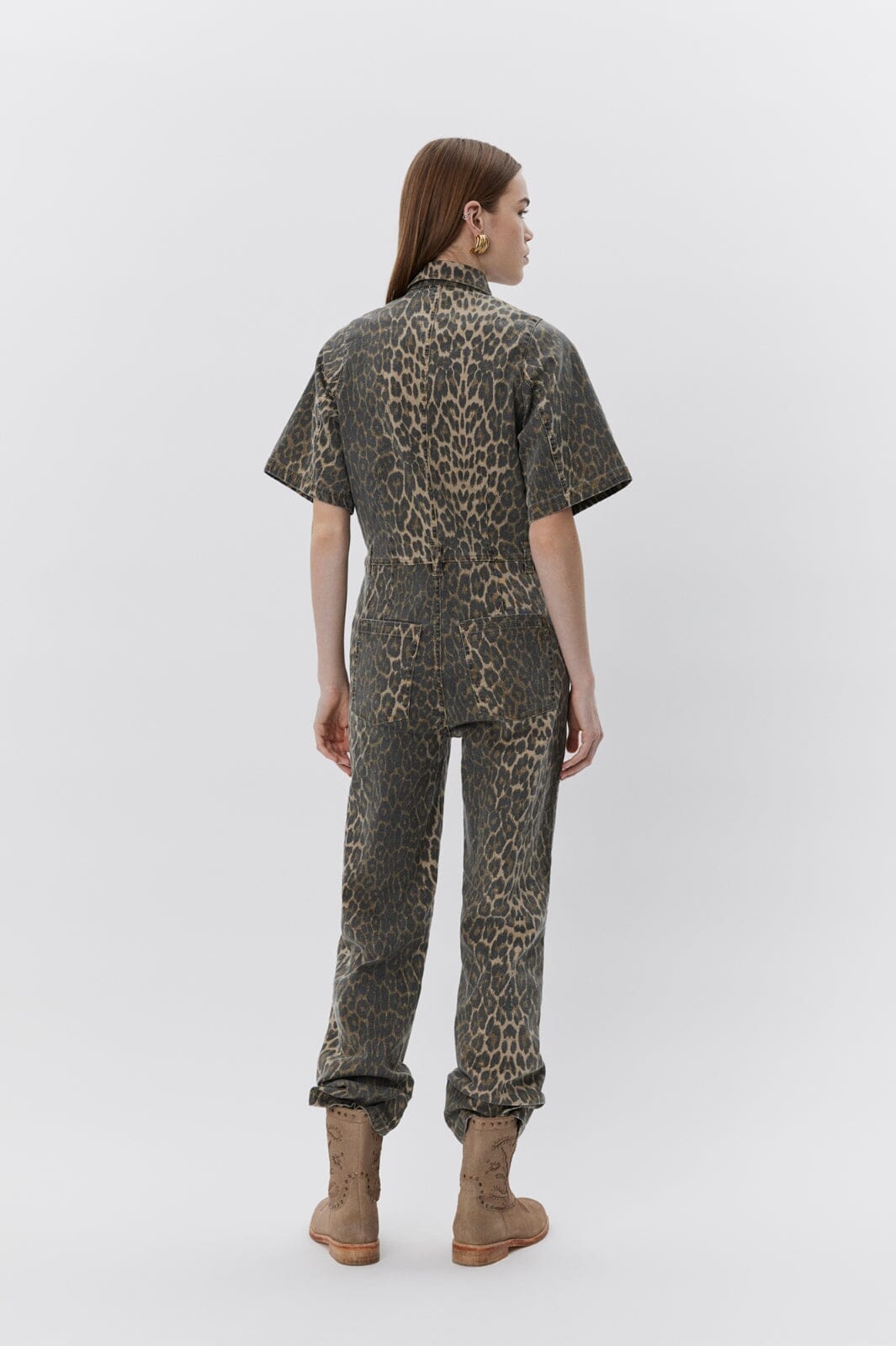 Sofie Schnoor - Wilmasw Jumpsuit S251426 - 9086 - Light Brown Leopard Buksedragter 