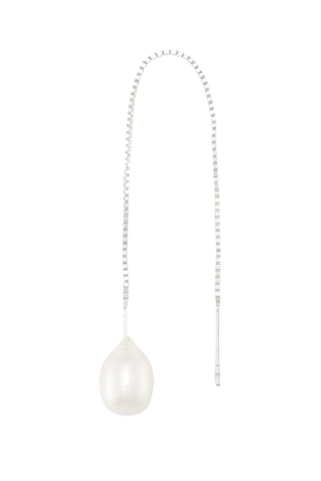 Sorelle Jewellery - Pearl Chain - Sterling Silver Øreringe 