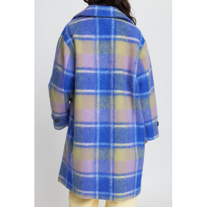 Stella Nova - Checked Wool Coat - 416 Blue Checks Jakker 