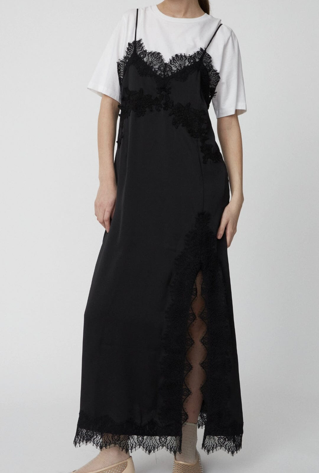 Stella Nova - Delicate Lace Dress - 999 Black Kjoler 