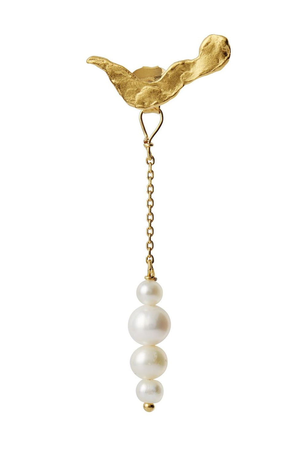 Stine A - Pearl Berries Behind Ear Earring 1310-02 - Gold Øreringe 